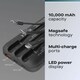 image 2 of Daewoo 4-in-1 10000mAh Power Bank Portable Fast Charger Wireless Built in Cables Black