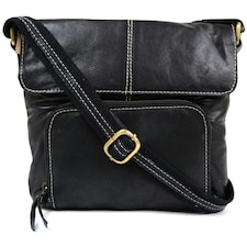 Soft Leather Shoulder / Cross Body Bag Black | Black