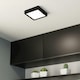 image 2 of EGLO Fueva 6 Ultra-Slim Tri-Colour Black Square LED Ceiling Light WBS Black
