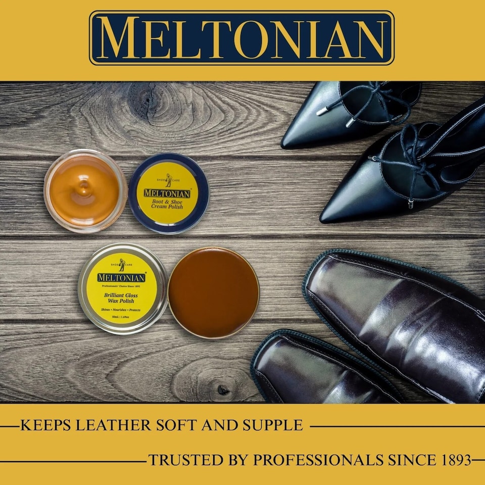 image 1 of Meltonian Boot and Shoe Cream Polish - Conditioning and Colour Restoration 50ml | Silver | Silver