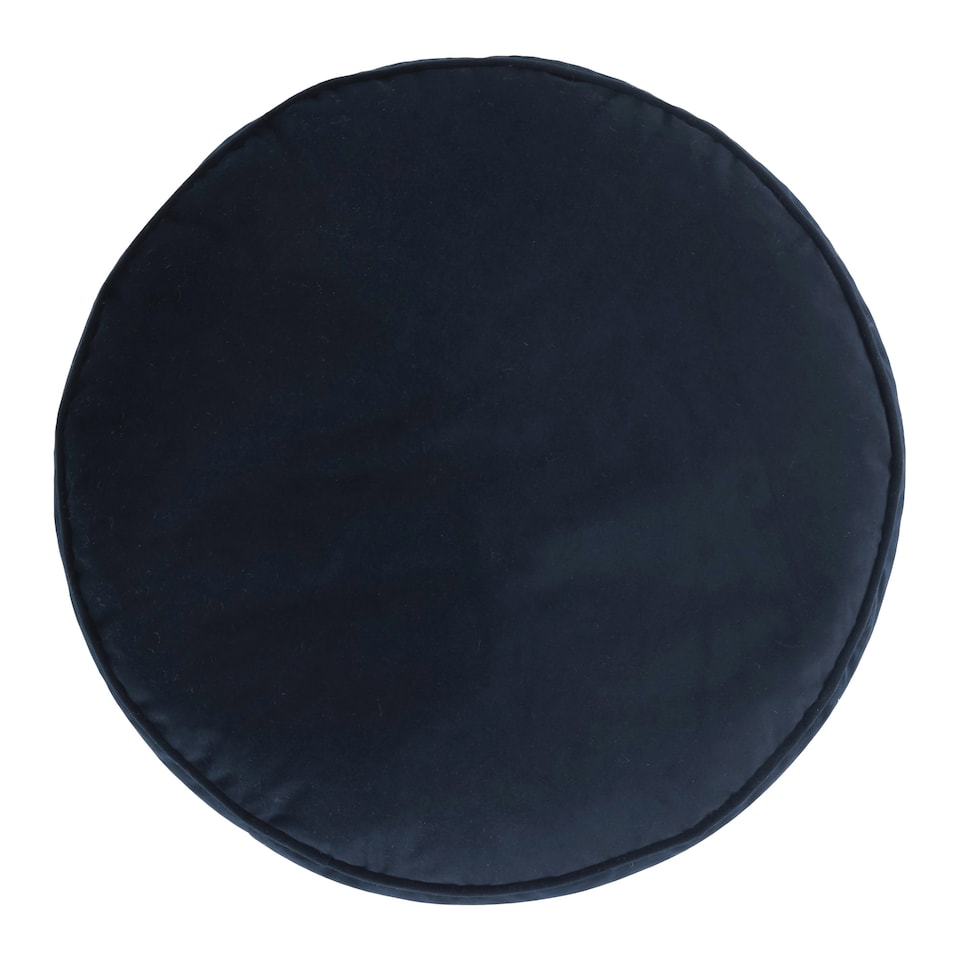 image 1 of Milano Velvet Bean Bag Pouffe Midnight Blue Large Velvet Footstools