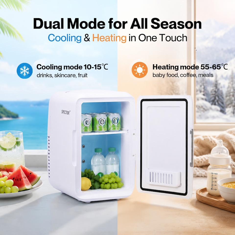 image 1 of Spector mini fridge,portable fridge,cooler and warmer,PP,white