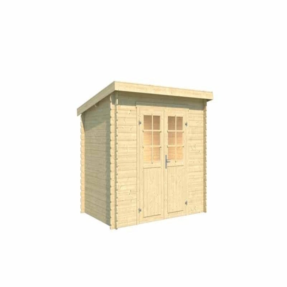 image 1 of San Jose 175-Log Cabin, Wooden Garden Room, Timber Summerhouse, Home Office - L295 x W213.1 x H210.9 cm Brown