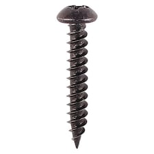 Timco - Blackjax Woodscrews - PZ - Round - Black Organic (Size 6 x 5/8 - 200 Pieces)