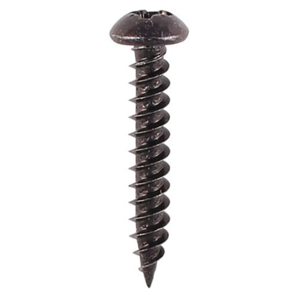 image 1 of Timco - Blackjax Woodscrews - PZ - Round - Black Organic (Size 6 x 5/8 - 200 Pieces)