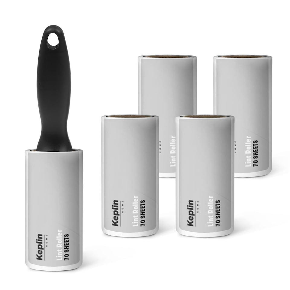 image 1 of Keplin Lint Roller with Sticky Replacement Heads for Pet Hair Fluff and Dust