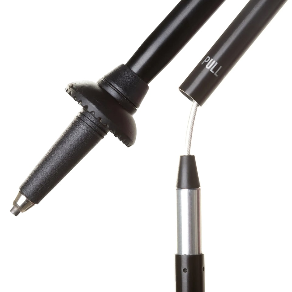 image 1 of Fold Lock Single Pole Adjustable LeverLock Hiking Walking Trekking Outdoor | Black | Black | One Size | 1