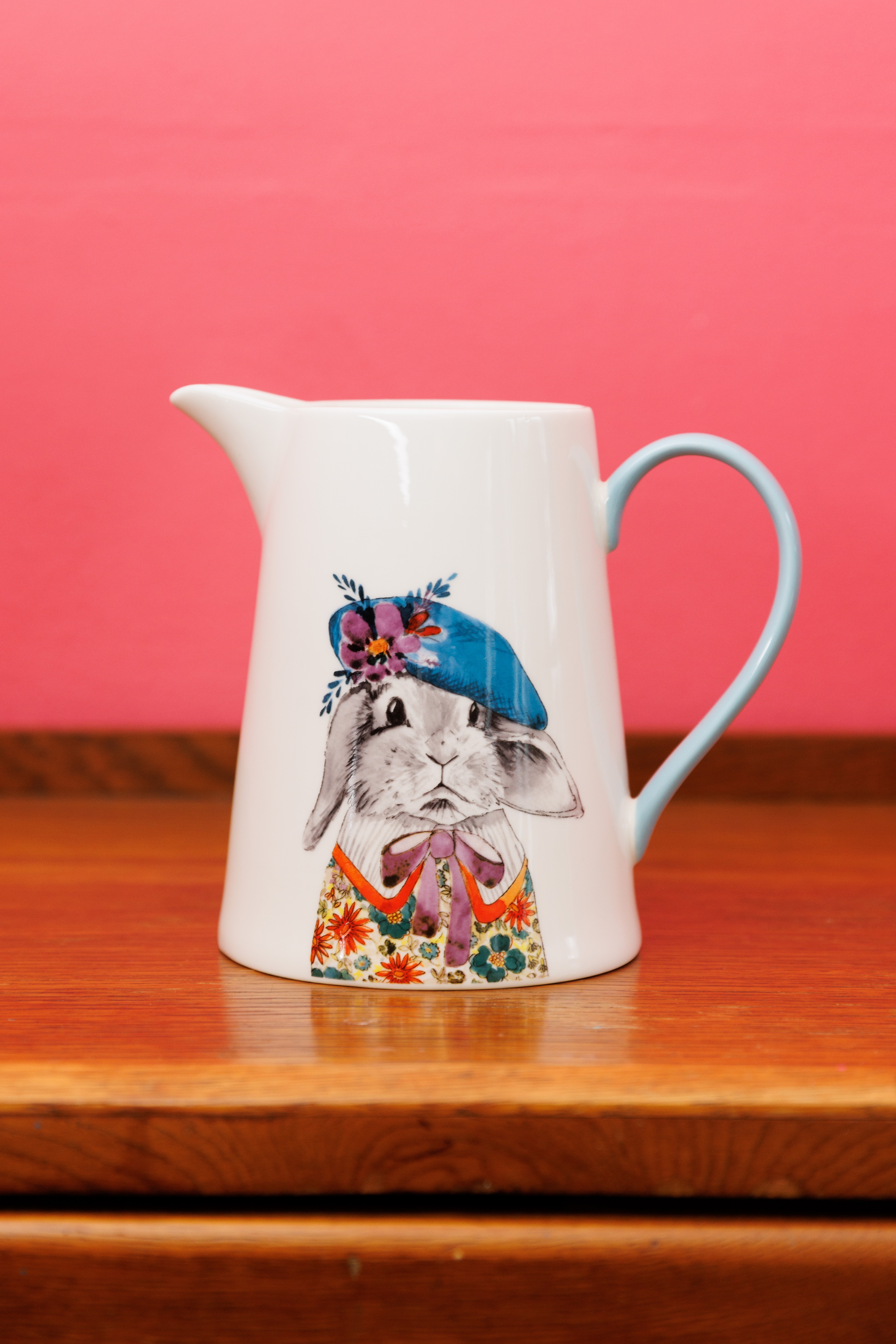 Mikasa TipperleyHill Fine China Jug with Rabbit Print