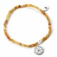 image 1 of Harry Potter Semi Precious Stone Bracelet with Sterling Silver Time Turner  Charm
