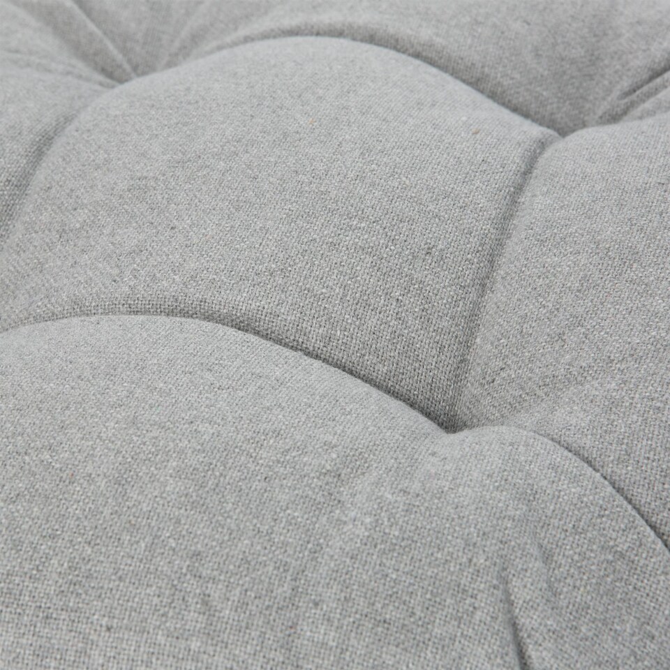 image 1 of Harbour Housewares Round Garden Chair Seat Cushions - Grey - Pack of 6