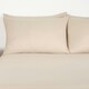 image 5 of OHS Soft Microfibre Plain Duvet Cover and Pillowcase Set, Single - Natural