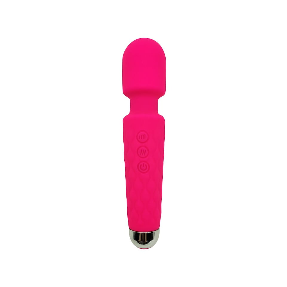 image 1 of Intimate Vibrating Wand Massager - 7 Speeds, 20 Sensation Modes, Pink