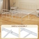 image 6 of HOMCOM 5ft Metal King Platform Bed Frame w/ Underbed Storage Headboard White