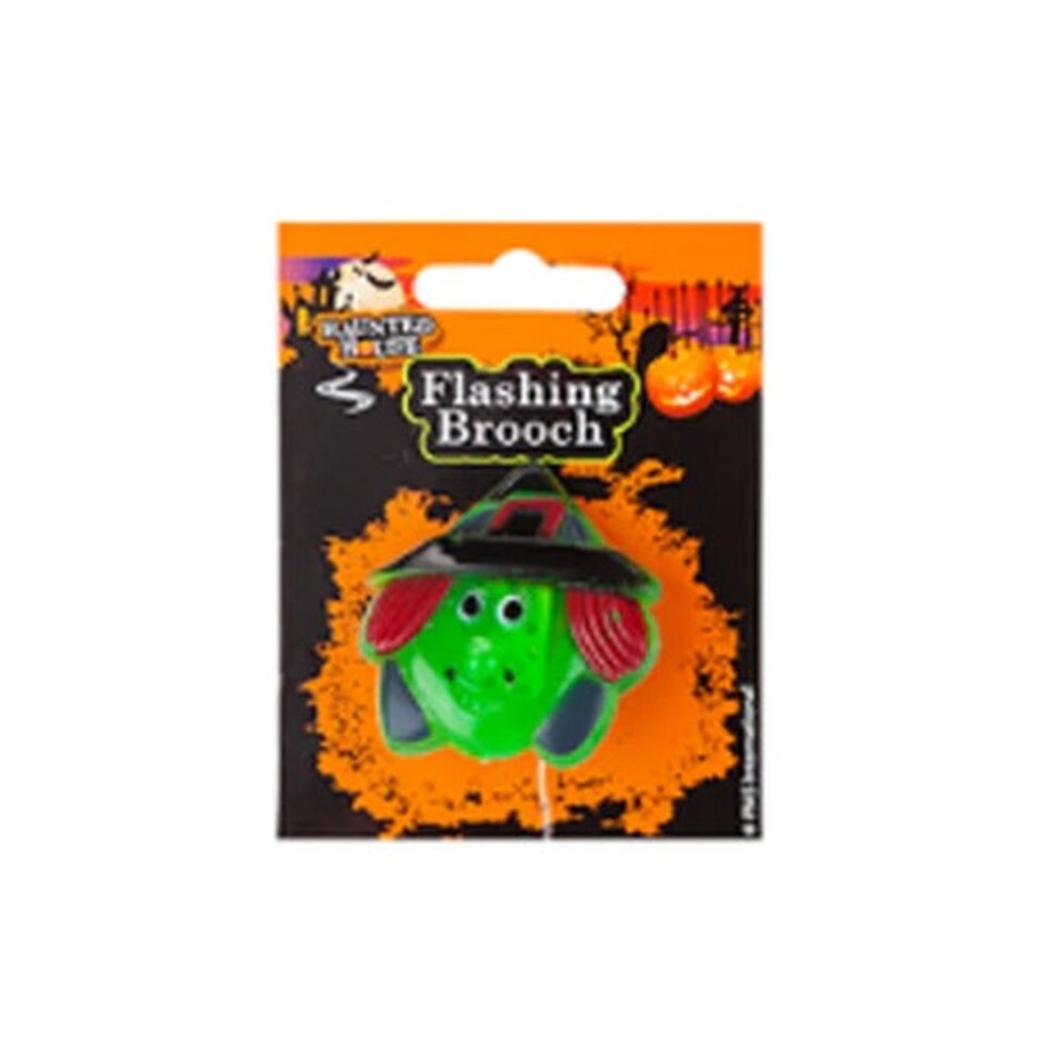 Wicked Witch Halloween Flashing Pin Brooch