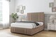 image 3 of Sloomy Kingsley Mink Plush Divan Bed Base 2 Drawers Foot-End With 26 Inch Strutted Headboard & 12 Inch Matching Footboard | Brown | Mink | King | 1