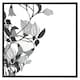 image 2 of Black & white flower illustration (Picture Frame) Brown | Oak | S