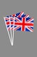 image 1 of Union Jack Hand Flags pack of 10 King Charles Coronation Waving Flag Royal Street Party Celebrations Events | Multi
