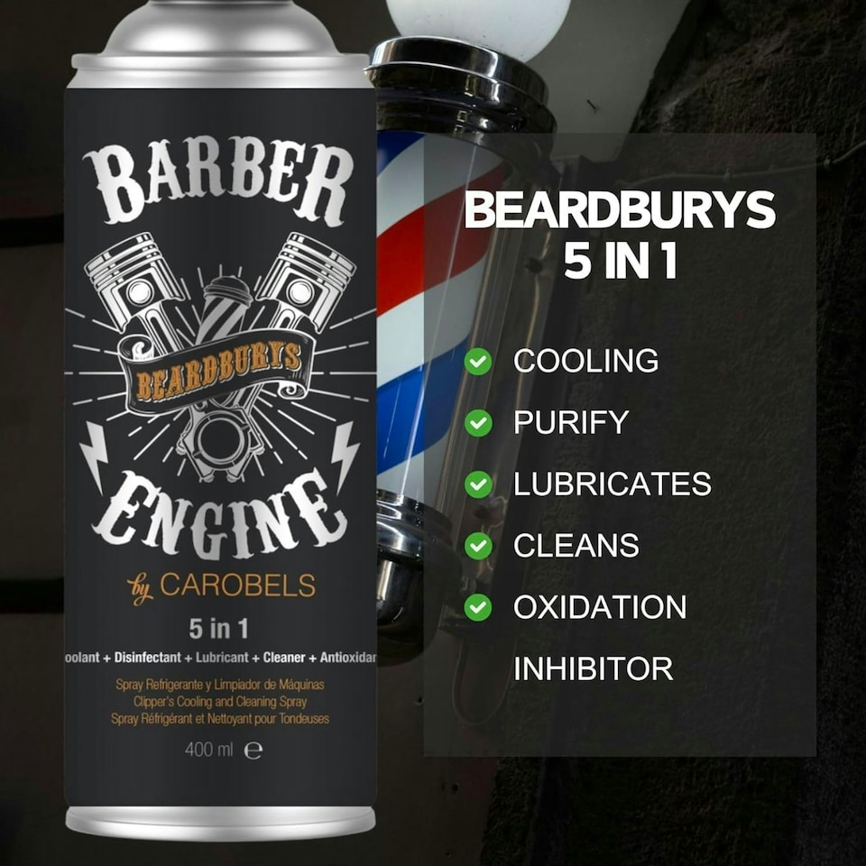 image 1 of Beardburys 5 in 1 Clippers Cooling and Cleaning Spray 400ml