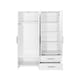 image 5 of Adore Matt White 4 Door 2 Drawer Combi Wardrobe with Shelves White