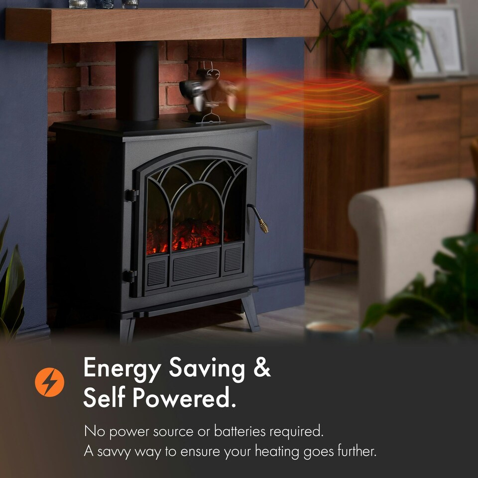 image 1 of VonHaus Stove Fan with 6 Blades for Log Burners & Fireplaces