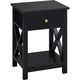 image 1 of Yaheetech X Shape End Table Black