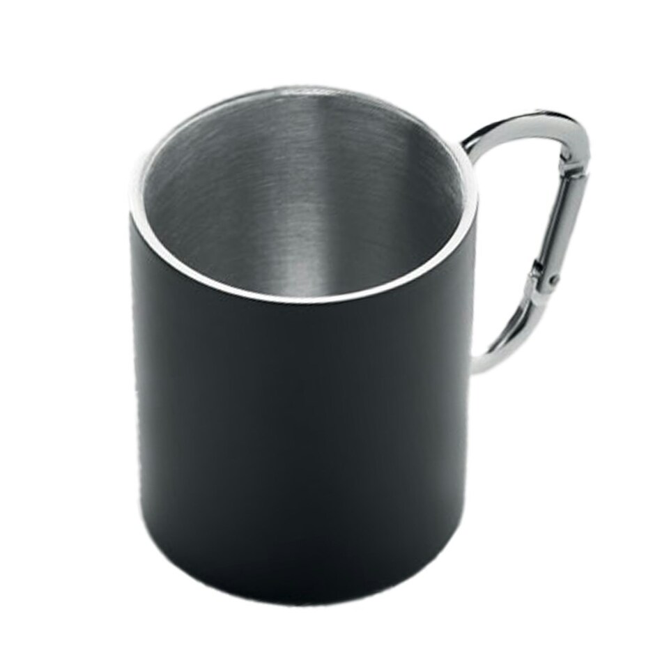 image 1 of MidOcean Trumba Metal Double Wall 300ml Mug - Black - One Size