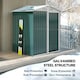 image 3 of Outsunny 5ft x 4.3ft Outdoor Metal Storage Shed with Sliding Door Sloped Roof