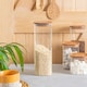 image 5 of Argon Tableware Square Glass Storage Jars with Wooden Lids - 2.2 Litre - Pack of 6