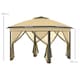 image 5 of Outsunny Pop Up Gazebo Height Adjustable Canopy Tent w/ Carrying Bag, Beige