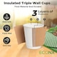 image 3 of ECONX 4oz Disposable Coffee Cups 3-PLY Insulated Ripple Wall Takeaway Paper Cups 200pc