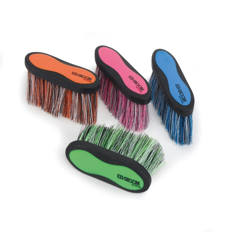 image 1 of Shires Ezi-Groom Grip Long Bristle Dandy Brush Black | Size: Large
Colour: Black