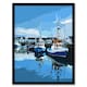 image 1 of Fishing Boats Padstow Harbour Digital Home Decor Black Framed Wall Art Print A4