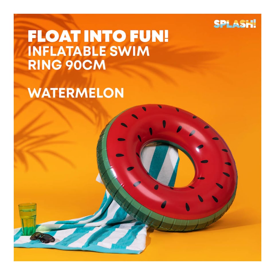 image 1 of Inflatable Watermelon Swim Ring 90cm