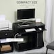 image 7 of HOMCOM Computer Table Study Desk with Sliding Keyboard Tray, Black