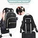 image 5 of LOVEVOOK Nappy Bag Backpack, Quilted Baby Bag with Changing Pad & Pacifier Holder, Waterproof Travel Nappy Bags for Baby Boys Girls, Stylish and Large Capacity, Black