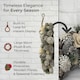 image 6 of eo Luxury Extra Large Frosted Pinecone Winter Wreath 50cm Home Artificial Christmas Festive Front Door Decoration | Grey | Frosted Grey