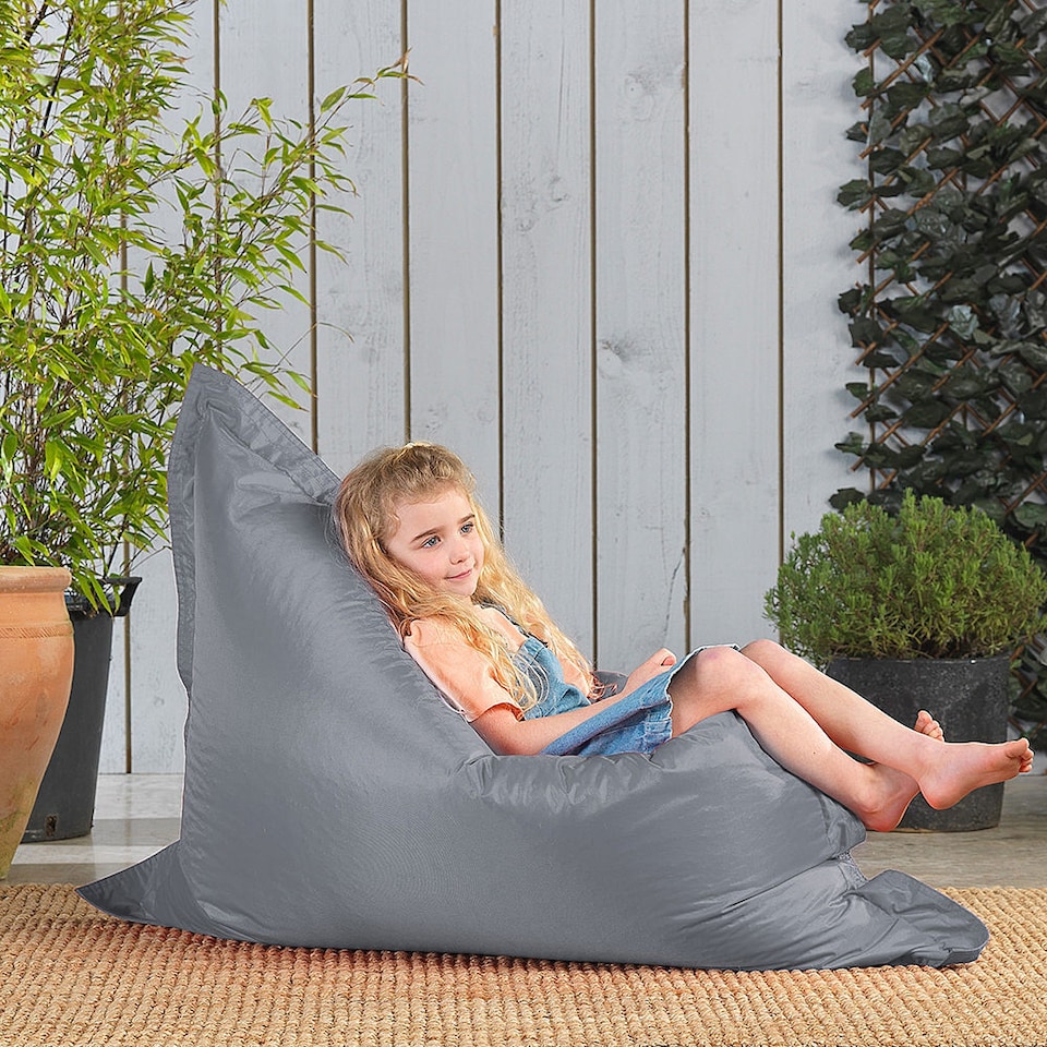 image 1 of Kids Bazaar Bag Grey Indoor Outdoor Kids Bean Bag | Grey | Grey | L | 1
