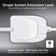 image 4 of Masterplug Single Socket Extension Lead with 5m Cable 13A White