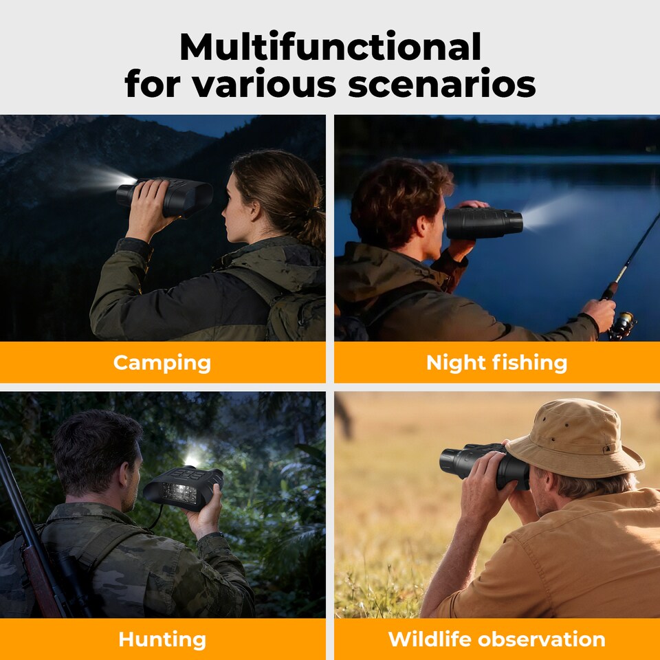 image 1 of Spector Night Vision Goggles 4K UHD Binoculars 11x Digital Zoom with LCD Screen