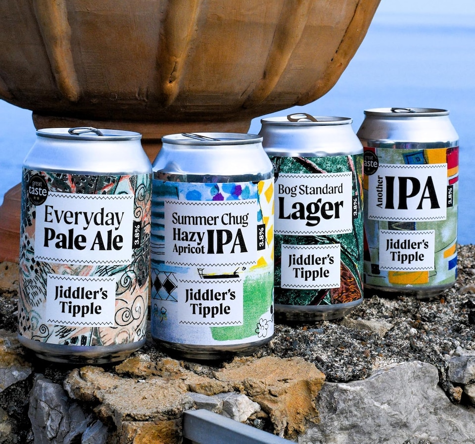 image 1 of Jiddler's Tipple - Variety Pack - Craft IPA, Lager & Pale Ale Gift Set -  3.8% ABV Craft Beer Cans - Vegan Gluten Free Beer - 12 x 330ml