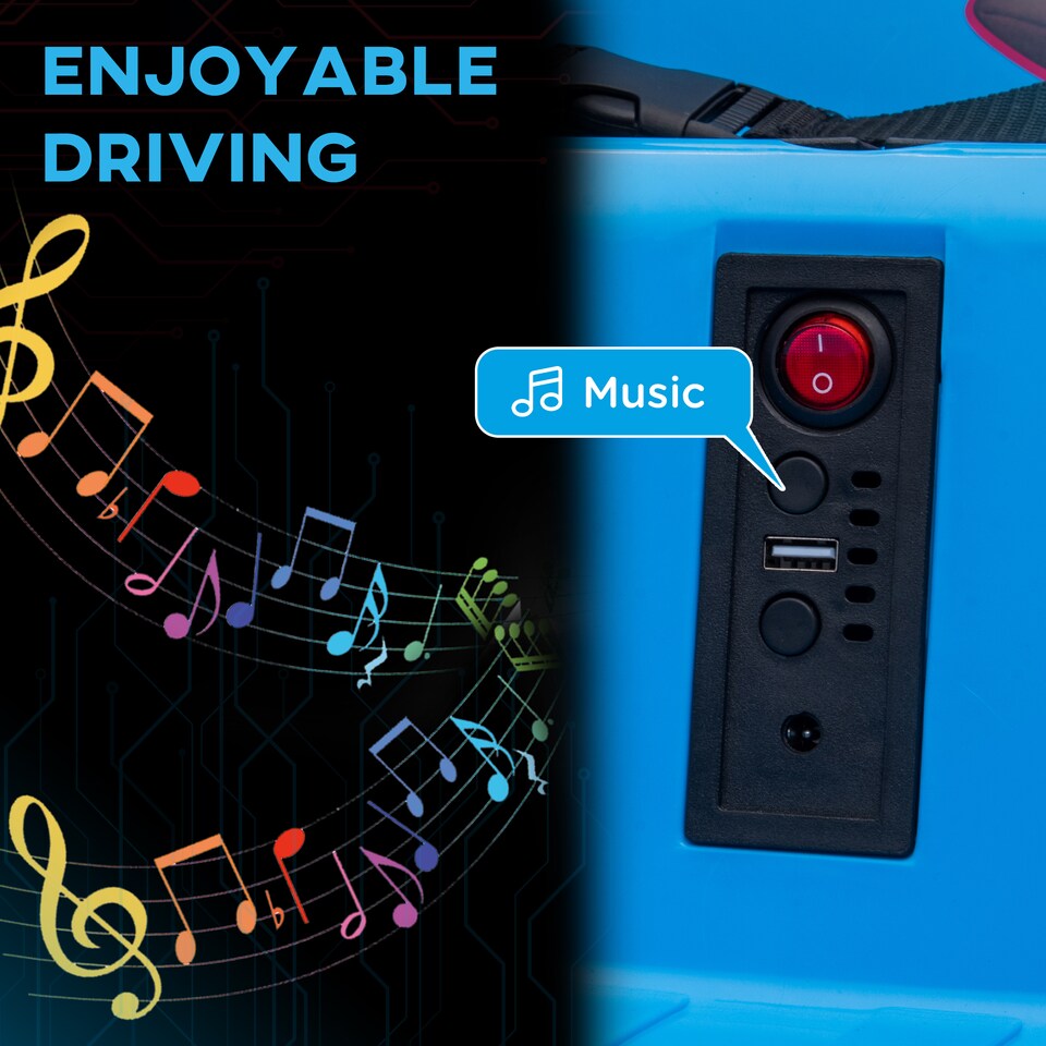 image 1 of AIYAPLAY Licensed Bumper Car for Kids with Joysticks, Remote, Blue