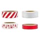 image 1 of Red & Silver Decorative Sticky Washi Tape - Pack of 4