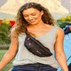 image 4 of Mountain Warehouse Mission Bum Bag Lightweight Fanny Pack Two Compartments Hike Green | Khaki