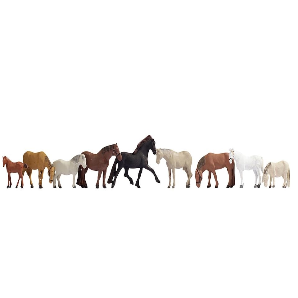 image 1 of Gaugemaster TT120 Horses (9) Figure Set