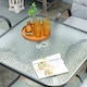 image 6 of Outsunny Garden Dining Set, Glass Table w/ Umbrella Hole Grey