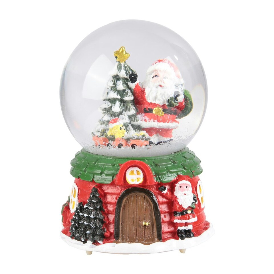 image 1 of Living and Home Santa Claus Glass Music Snow Ball, Christmas Oranaments