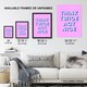 image 3 of Think Twice Act Nice Pink Blue Bold Simple Huge Wall Art Print 18X24 In
