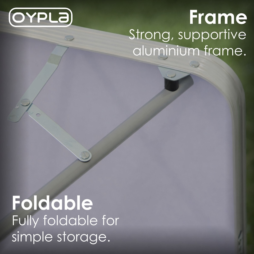 image 1 of 80cm Portable Folding Outdoor Camping Kitchen Work Top Table | White