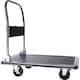 image 1 of Folding Trolley - foldable handle, 2 fixed, 2 swivel castors, rubberised edge protection | Black | black | 90 x 61 x 88,50 cm | 1