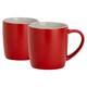 image 1 of Argon Tableware Matt Coloured Coffee Mugs - 350ml - Red - Pack of 2 | Red | Red | 2